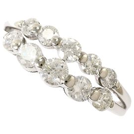 Autre Marque Bague alliance en platine PT900 avec diamant Autre