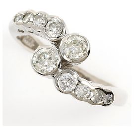 Autre Marque Bague alliance en platine PT900 avec diamant Autre