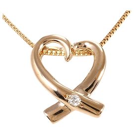 Autre Marque Collar de oro rosa de 18K y diamantes Dorado