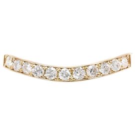 Autre Marque Bague alliance en or rose 18K avec diamant Doré
