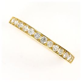 Autre Marque Anel aliança em ouro amarelo 18K com diamante Dourado