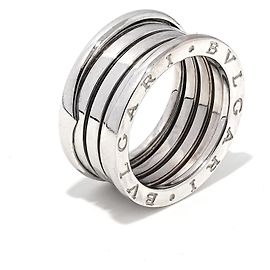 Anel Bulgari B.Zero1 3-Band Ouro Branco 750/18K Tam. 56 Maciço com Caixa & OVP Branco