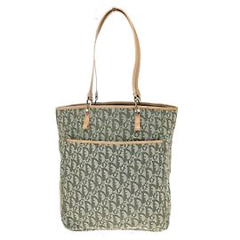 Christian Dior Vintage Open Pocket Diorissimo Canvas Small Verde