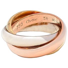 Bague Cartier Trinity Or 750/18K Gr. 51 Doré