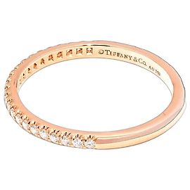 Anel Tiffany & Co. Setting Memoire Ouro Rosa 750/18K 23 Diamantes 0,17 ct Gr. 58 Rosa
