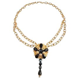 Collier Dolce & Gabbana en métal doré et cristaux Noir Doré