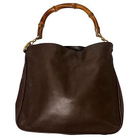 Bolso Hobo Gucci Bamboo de cuero marrón Castaño