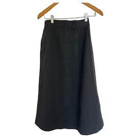 Kenzo Jungle Black Wool Long Skirt Black