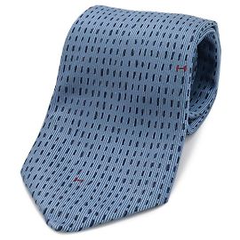 Cravate en soie Hermès 145cm Bleu