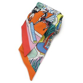 Twilly in seta Hermès Multicolore