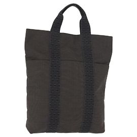 Hermès HERMES Her Line Kabas Tote Bag Canvas Gray Silver Andere
