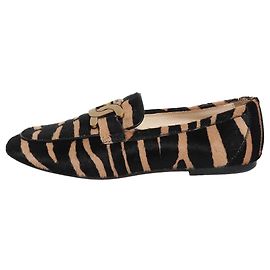 Tod's Mocassins Kate en cuir poney noir et marron - taille EU 38.5 Noir