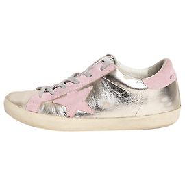 Golden Goose Suede silver metallic sneakers - size EU 39 (UK 6) Silvery