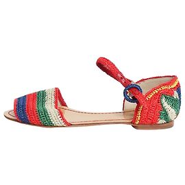 Dolce & Gabbana Sandali in rafia multicolore - size EU 37 Multicolore