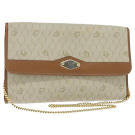 Christian Dior Honeycomb Canvas Chain Shoulder Bag Beige Altro