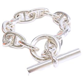 Hermès Pulsera de dijes HERMES Silver 925 Plata