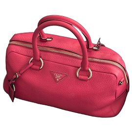 Prada Vitello Daino Bauletto Borsa Satchel Rosa