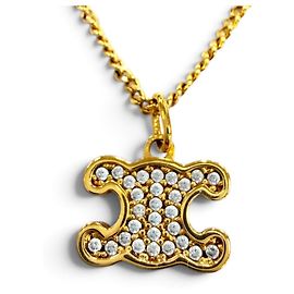 Céline CELINE Triomphe Strass-Halskette Golden
