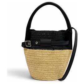 Céline Borsa a tracolla Celine in rafia e pelle Nero