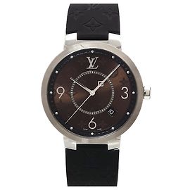 Louis Vuitton Tambour Monogram Macassar GM QA005 Men's Watch Other