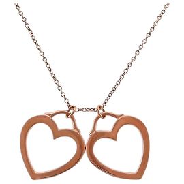 Autre Marque Tiffany & Co. Sentimental Double Heart Halskette Golden