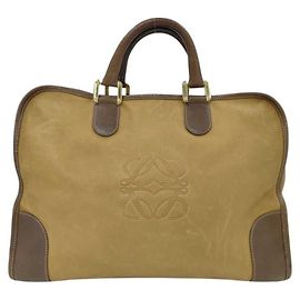 Sac à main Loewe Amazona 40 en cuir marron Marron