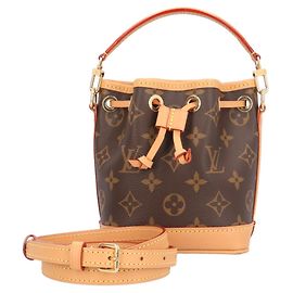 Bolsa de Ombro Louis Vuitton Nano Noe Monogram Marrom Multicor Monograma
