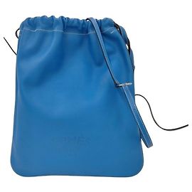 Hermès Bolsa de Ombro Hermes Bridado Azul