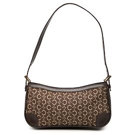 Céline Bolsa de Ombro Celine Brown C Macadam Canvas Marrom