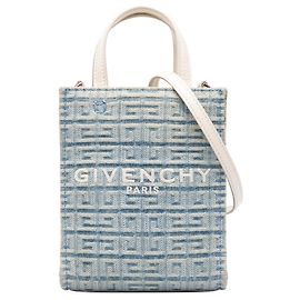 Givenchy Blue Mini Denim Vertical G Tote Blu Altro