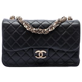 Chanel Black Medium Quilted Lambskin Westminster Pearl Flap Preto