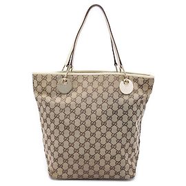 Bolso Tote Gucci Beige Large GG Canvas Eclipse Beige