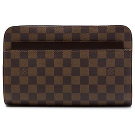 Louis Vuitton Brown Damier Ebene Saint Louis Pochette Marron