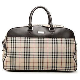 Bolso Boston Burberry Beige House Check Canvas Beige