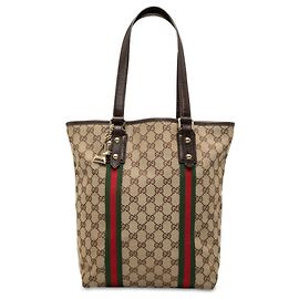 Sac cabas Gucci Beige GG Canvas Web Jolicoeur Beige