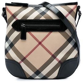 Burberry Beige Supernova Check Coated Canvas Dryden Crossbody Beige