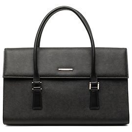 Bolsa de mão Burberry em couro preto Preto
