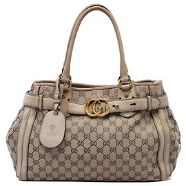 Gucci Running Tote aus beigem GG Canvas Beige