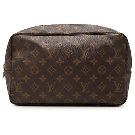 Louis Vuitton Brown Monogram Trousse Toilette 28 Marrone