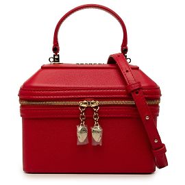 Bulgari Sac Vanity Serpenti Forever Bvlgari en cuir rouge Rouge