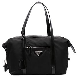 Borsa a tracolla Prada in Tessuto nero Nero
