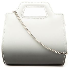 Salvatore Ferragamo Ferragamo White Mini Gradient Brushed Calfskin Gancini Wanda Top Handle Bag White