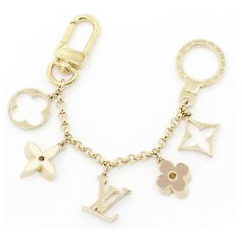 Charm per borsa Louis Vuitton Rosa Beige D'oro Crudo