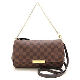 Borsa a tracolla Louis Vuitton Damier Favorite MM Damier ebene