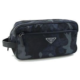 Sac pochette Prada 2NA819 Marron Noir Bleu Marine