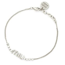 Pulsera de dijes plateada Miu Miu Plata