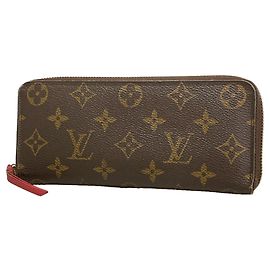 Louis Vuitton Monogram Portefeuille Clemence Long Wallet Castaño Rosa