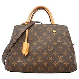 Borsa Louis Vuitton Monogram Montaigne BB Marrone
