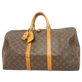 Louis Vuitton Boston Monogram Keepall 50 Marrom