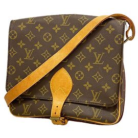 Louis Vuitton Monogram Cartouchiere GM Shoulder Bag Brown